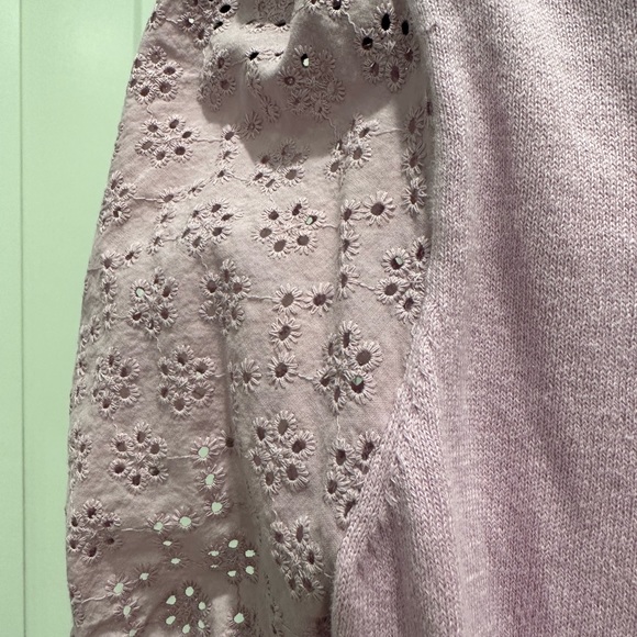 J Crew shirt with lace sleeves. - Picture 2 of 3